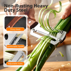 Multi-Function Vegetable Peeler with Wooden Handle
