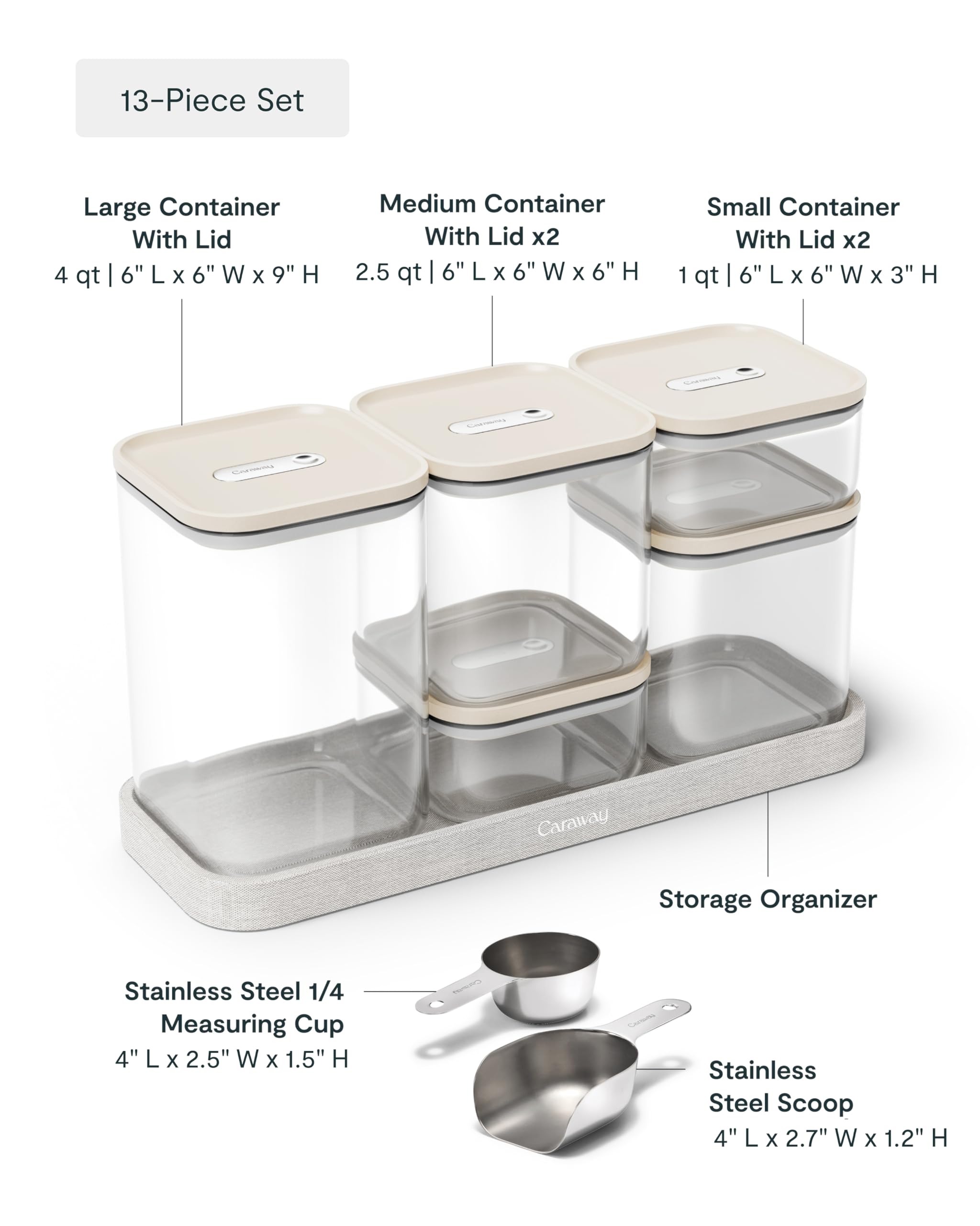 Glass Airtight Food Storage Container Set with Lids