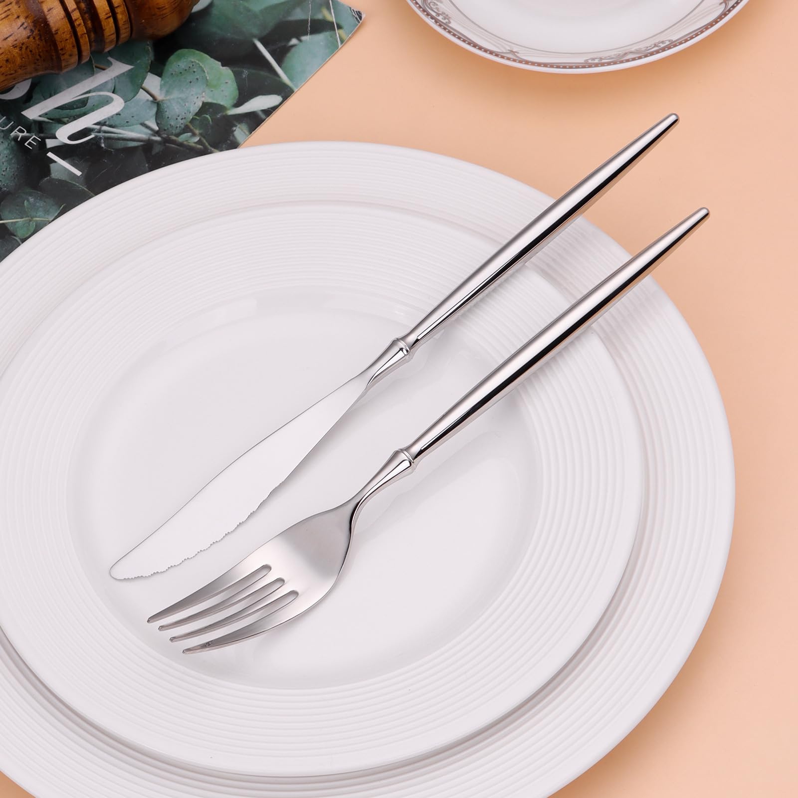 30-Piece Gold Stainless Steel Flatware Set for 6
