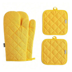 3-Piece Kitchen Oven Mitt and Pot Holder Set