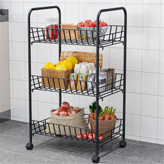 Multi-Tier Rolling Storage Rack with Wheels