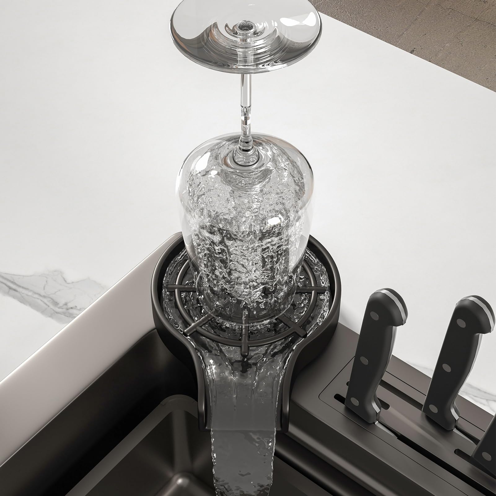 Multifunctional Kitchen Sink Faucet with Waterfall Spout