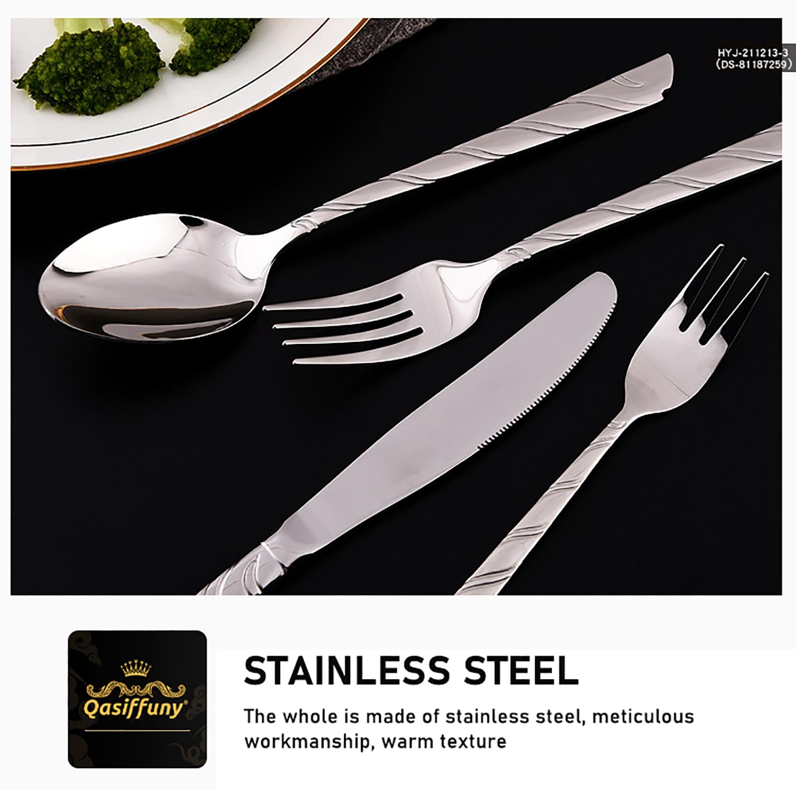 30-Piece Stainless Steel Flatware Set for 6