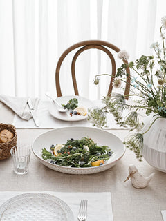 2-Piece Ceramic Oval Serving Bowl Set (11.8 & 13.7 Inch)