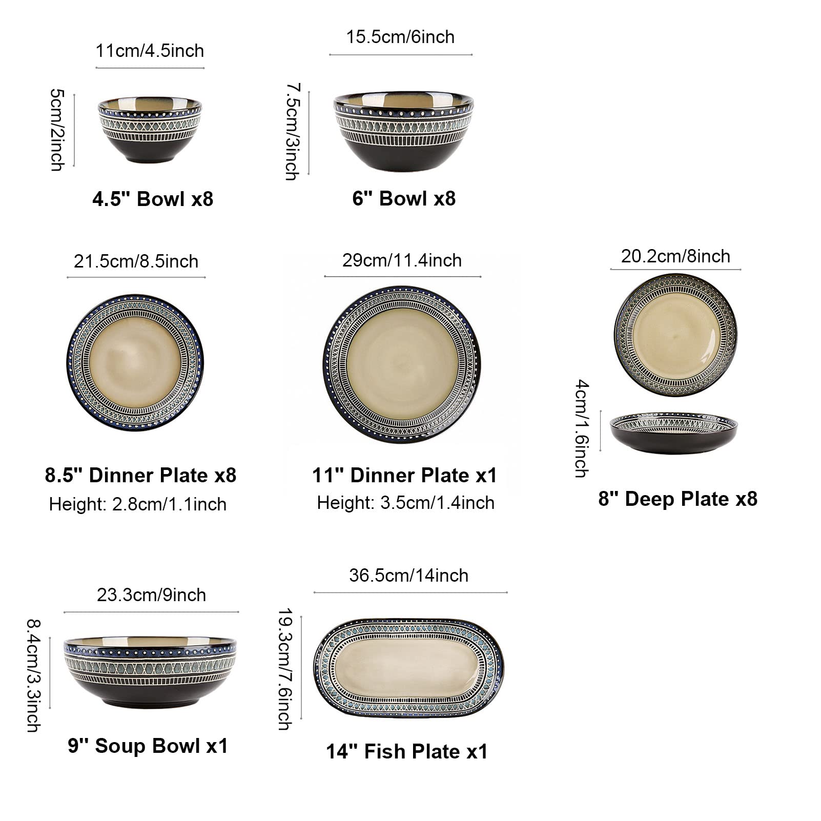 35-Piece Porcelain Dinnerware Set