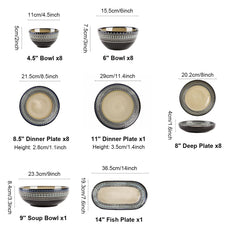 35-Piece Porcelain Dinnerware Set