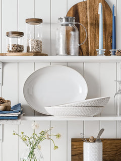 2-Piece Ceramic Oval Serving Bowl Set (11.8 & 13.7 Inch)
