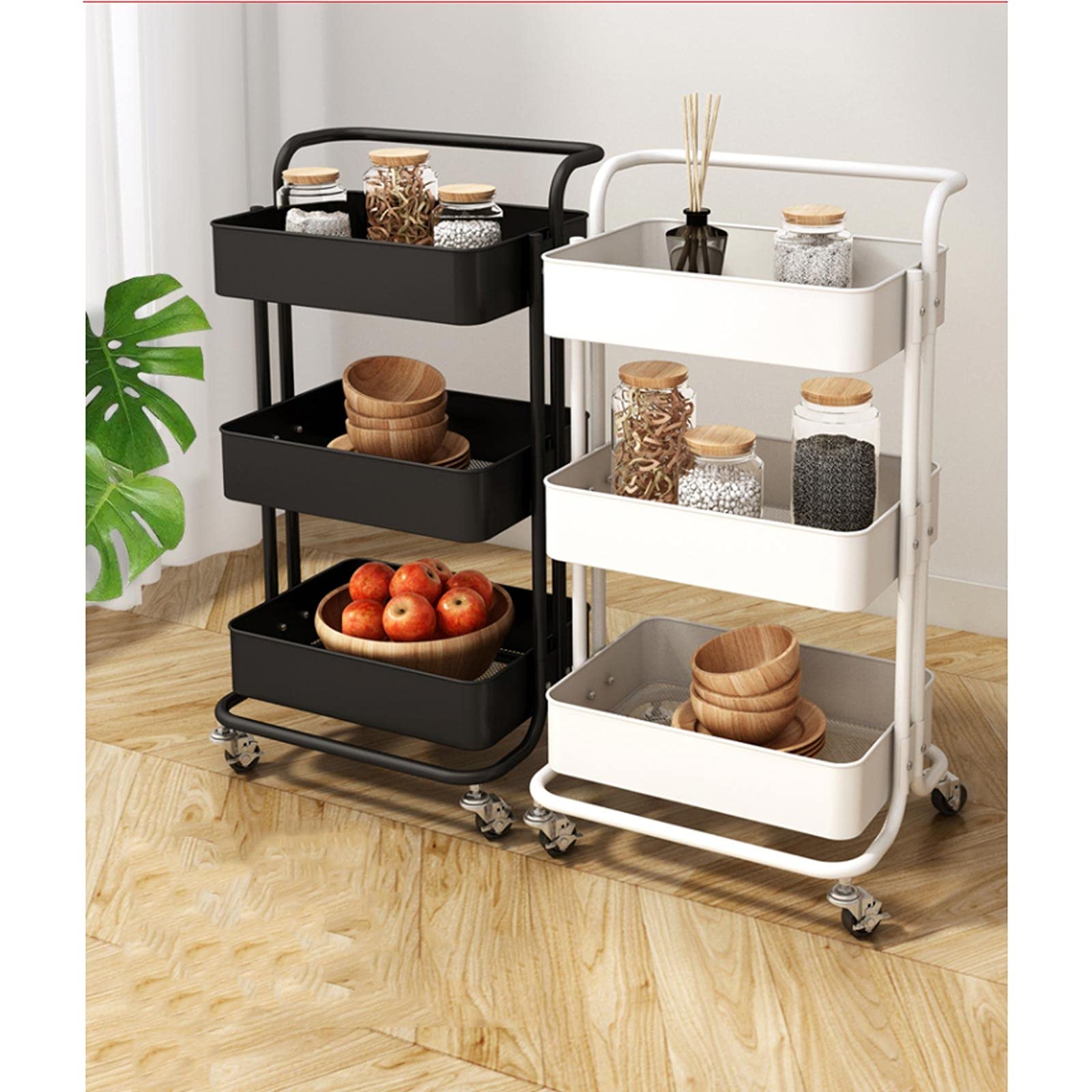 3-Tier Kitchen Storage Cart with Wheels