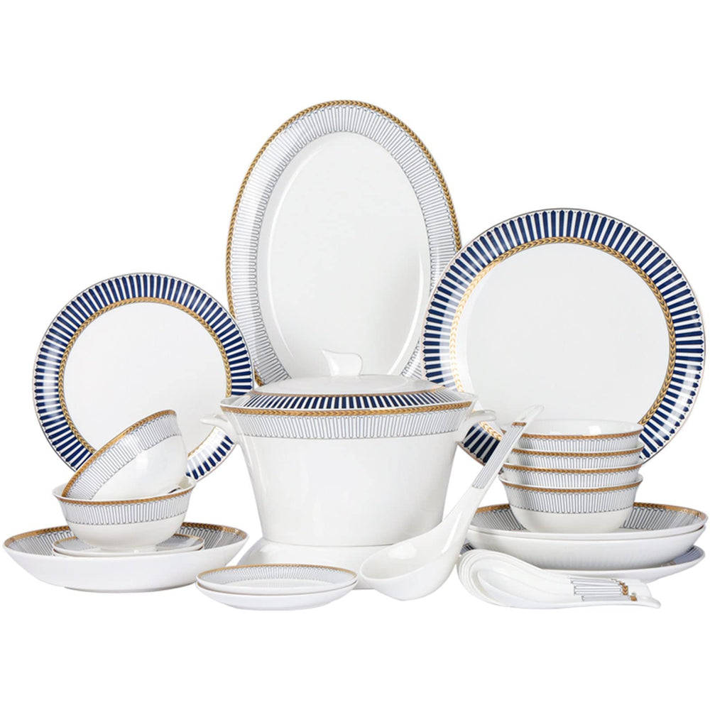 28-Piece Porcelain Dinnerware Set for 6