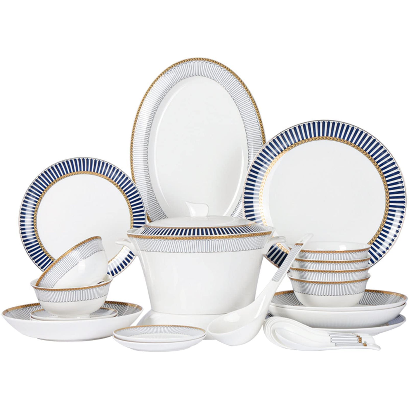 28-Piece Porcelain Dinnerware Set for 6