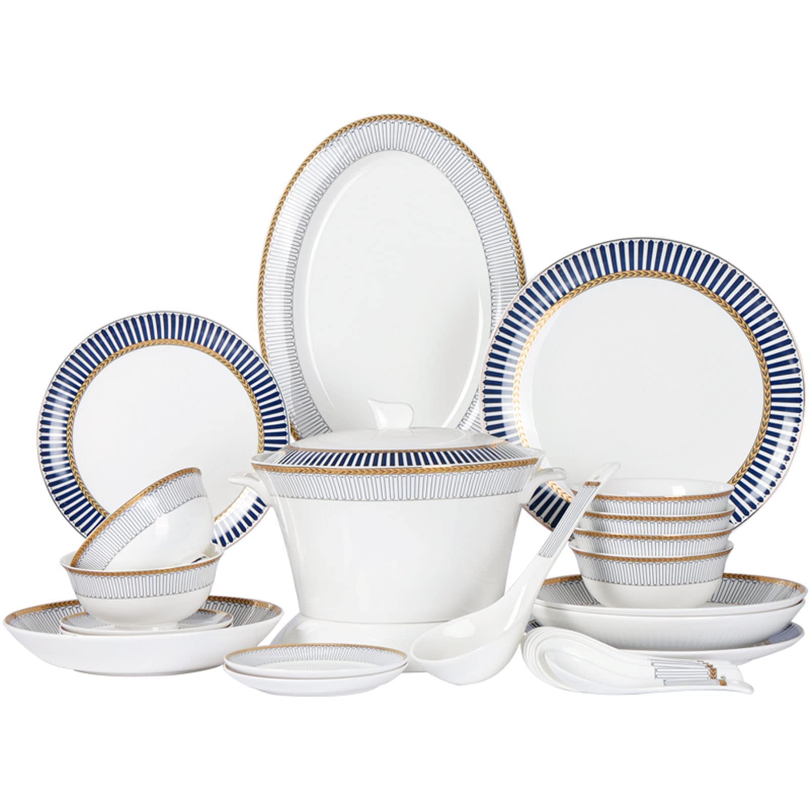 28-Piece Porcelain Dinnerware Set for 6