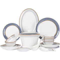 28-Piece Porcelain Dinnerware Set for 6