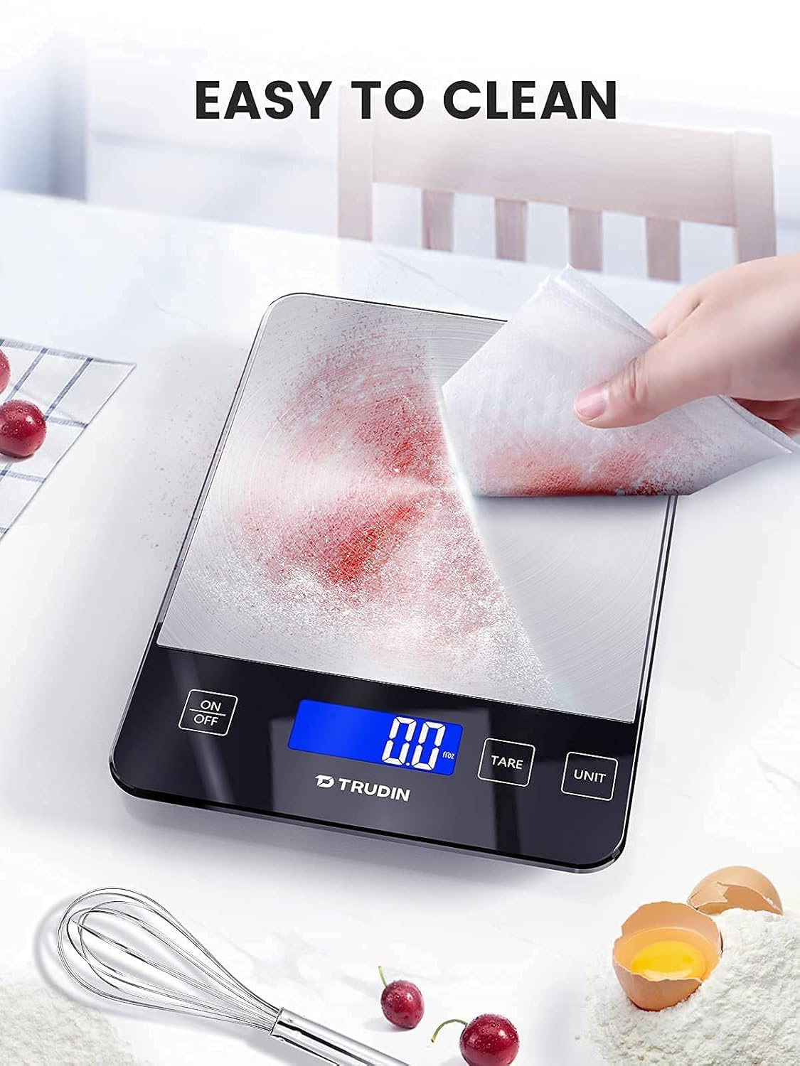 Digital Kitchen Food Scale with USB Rechargeable 10kg Capacity