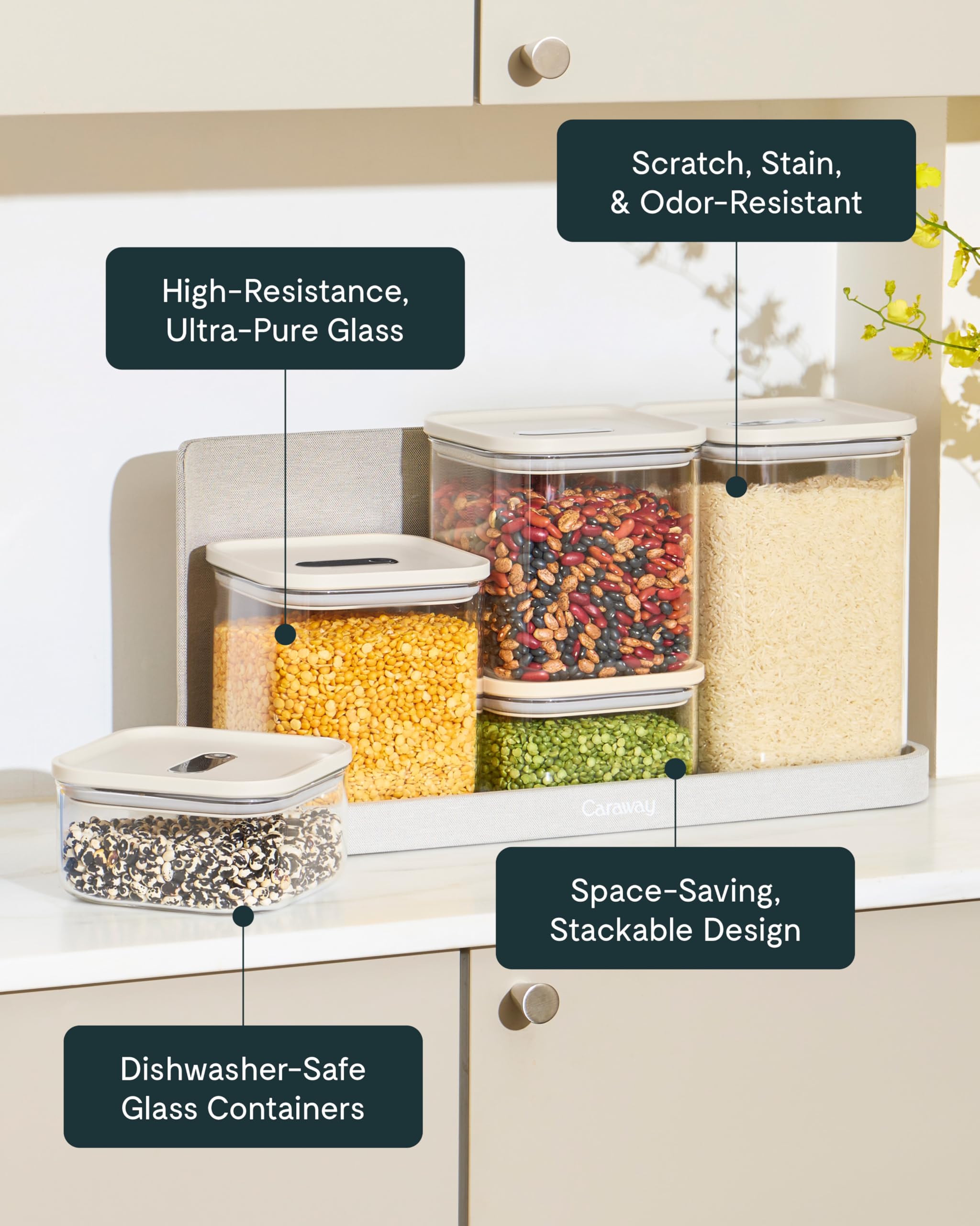 Glass Airtight Food Storage Container Set with Lids