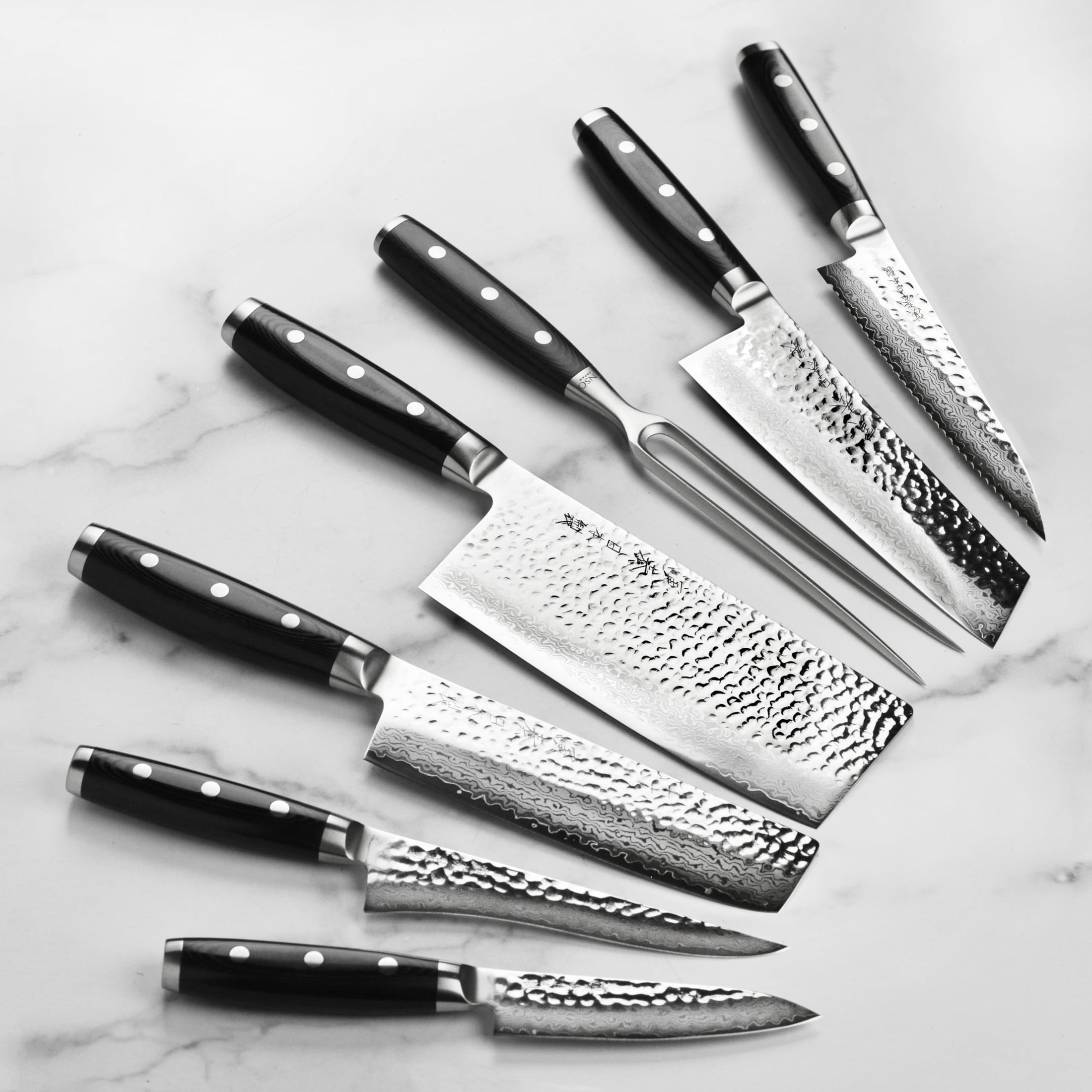 25-Piece Damascus Stainless Steel Knife Block Set