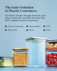 Glass Airtight Food Storage Container Set with Lids
