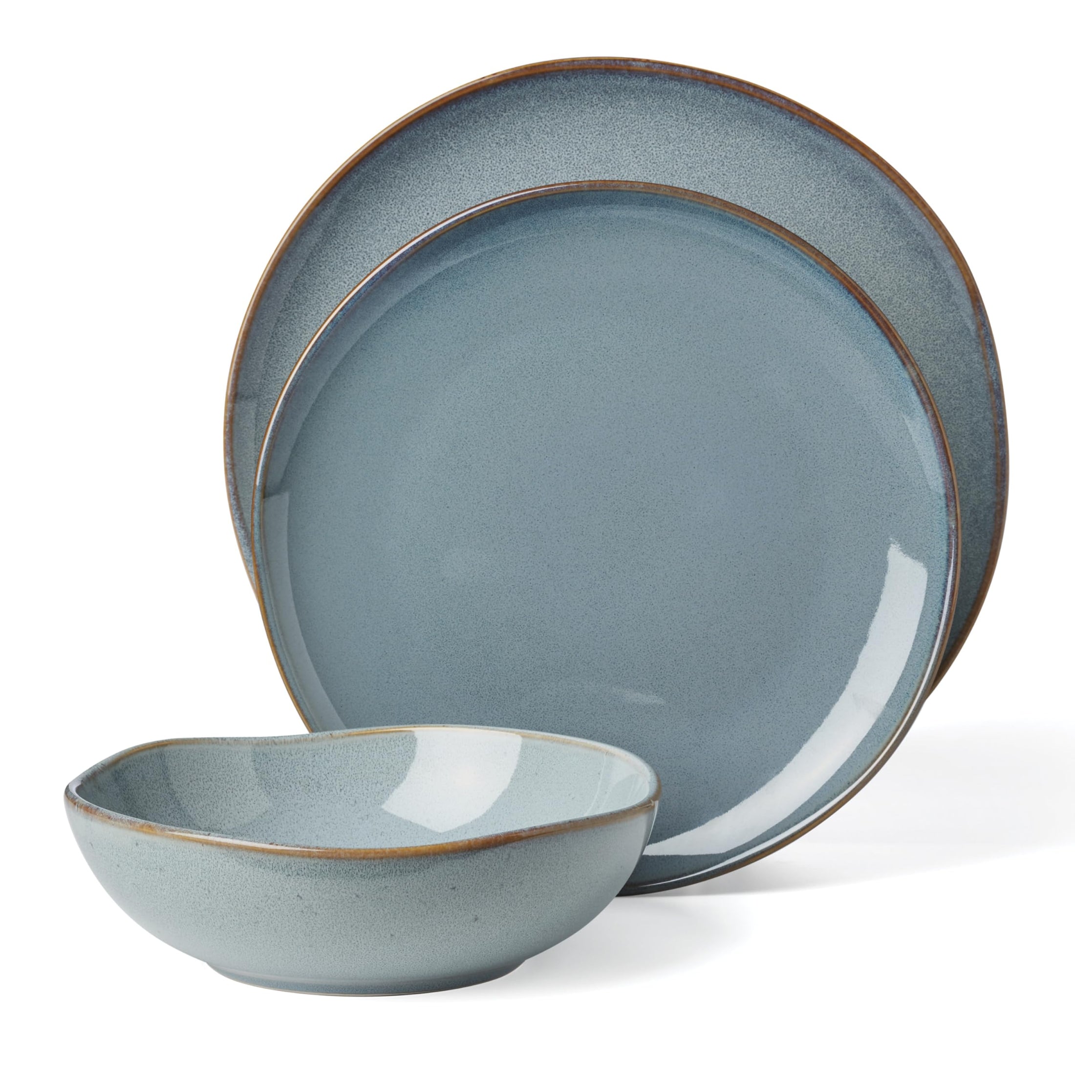Oneida 899208 Organic Shades Oatmeal 18-Piece Dinnerware Set, Service For 6