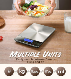 Digital Kitchen Food Scale with USB Rechargeable 10kg Capacity