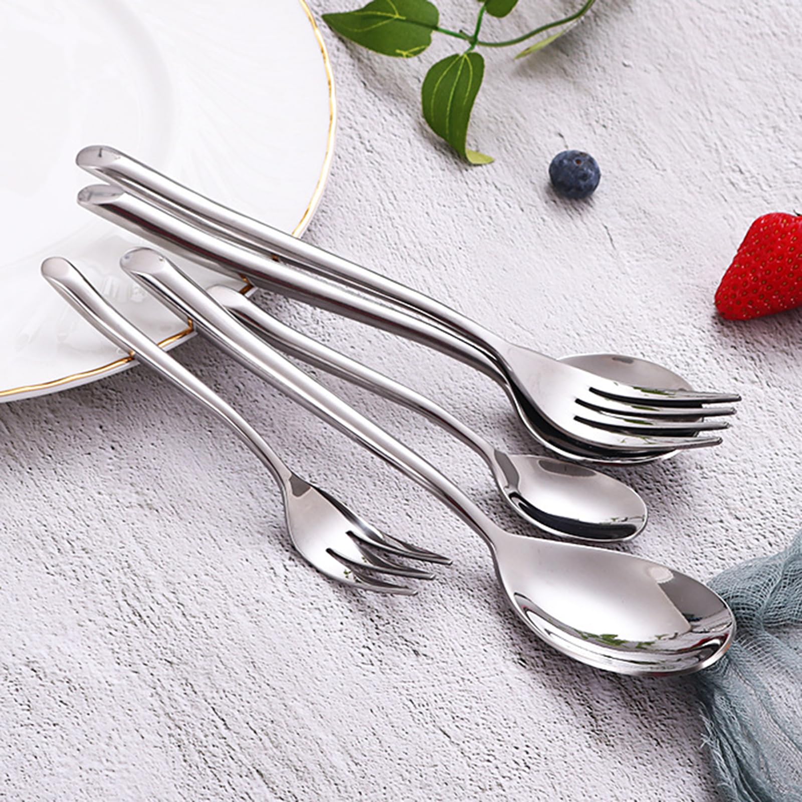 84-Piece Stainless Steel Flatware Set for 12