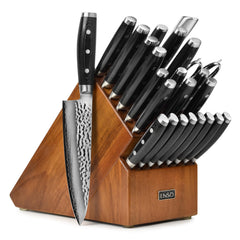 25-Piece Damascus Stainless Steel Knife Block Set