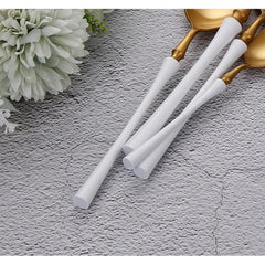 24-Piece White Stainless Steel Flatware Set for 6