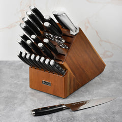 25-Piece Damascus Stainless Steel Knife Block Set