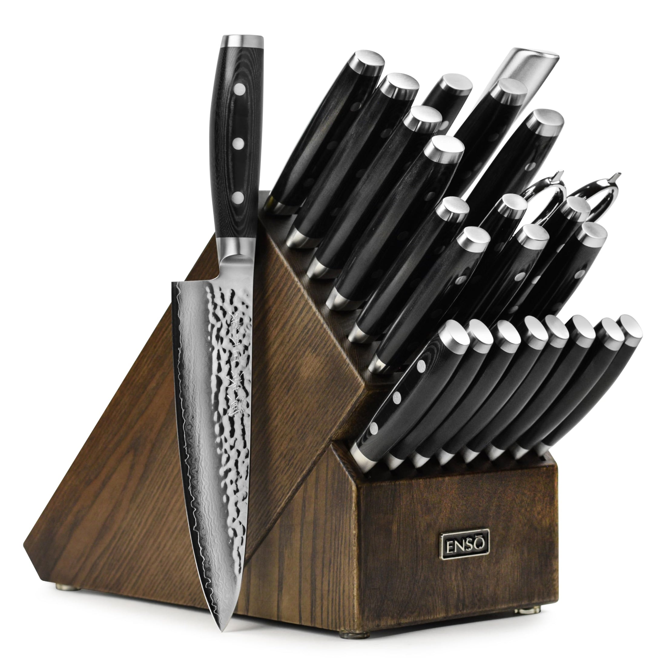 25-Piece Damascus Stainless Steel Knife Block Set
