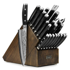 25-Piece Damascus Stainless Steel Knife Block Set