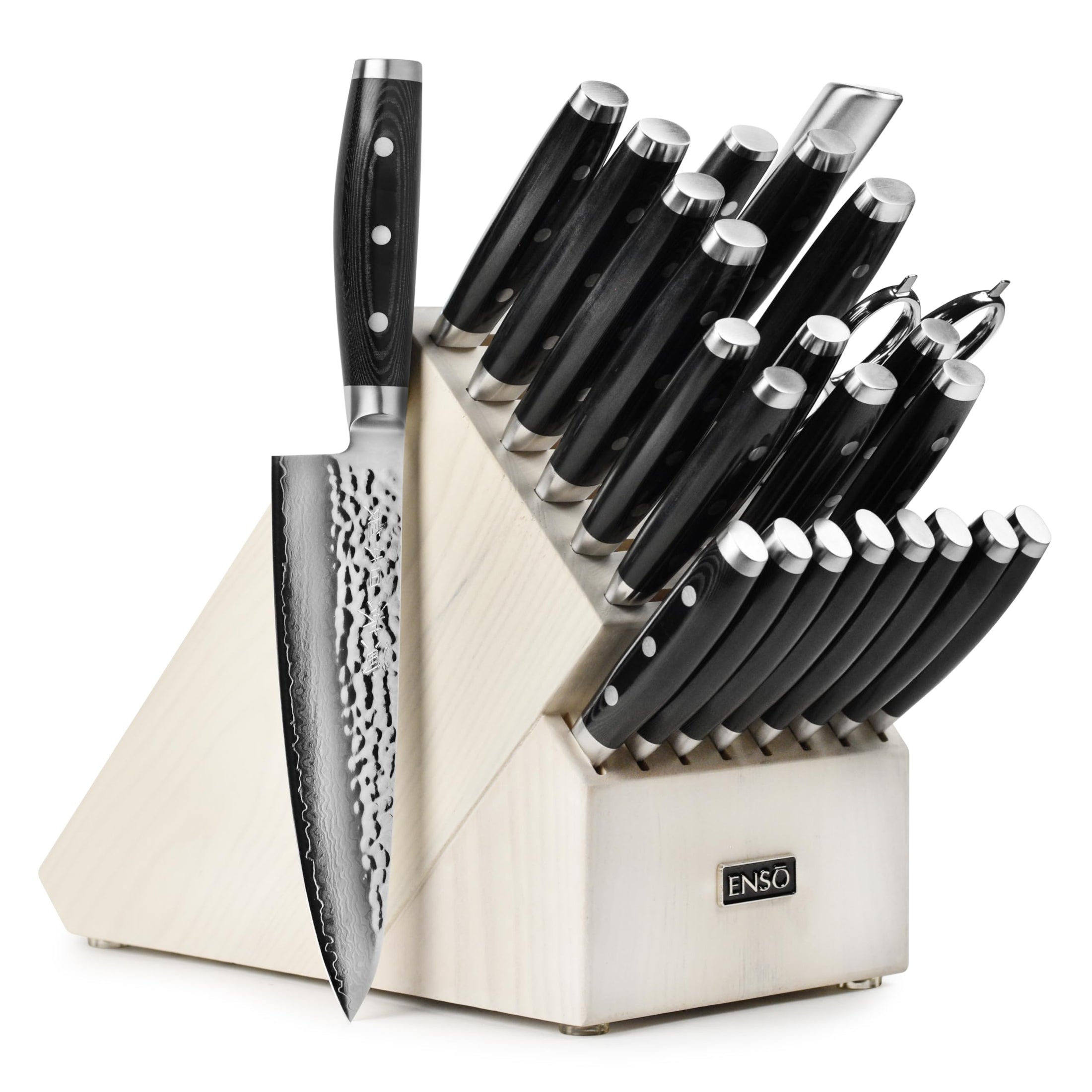 25-Piece Damascus Stainless Steel Knife Block Set
