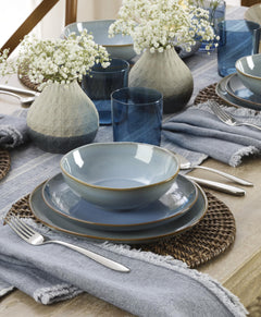 Oneida 899208 Organic Shades Oatmeal 18-Piece Dinnerware Set, Service For 6