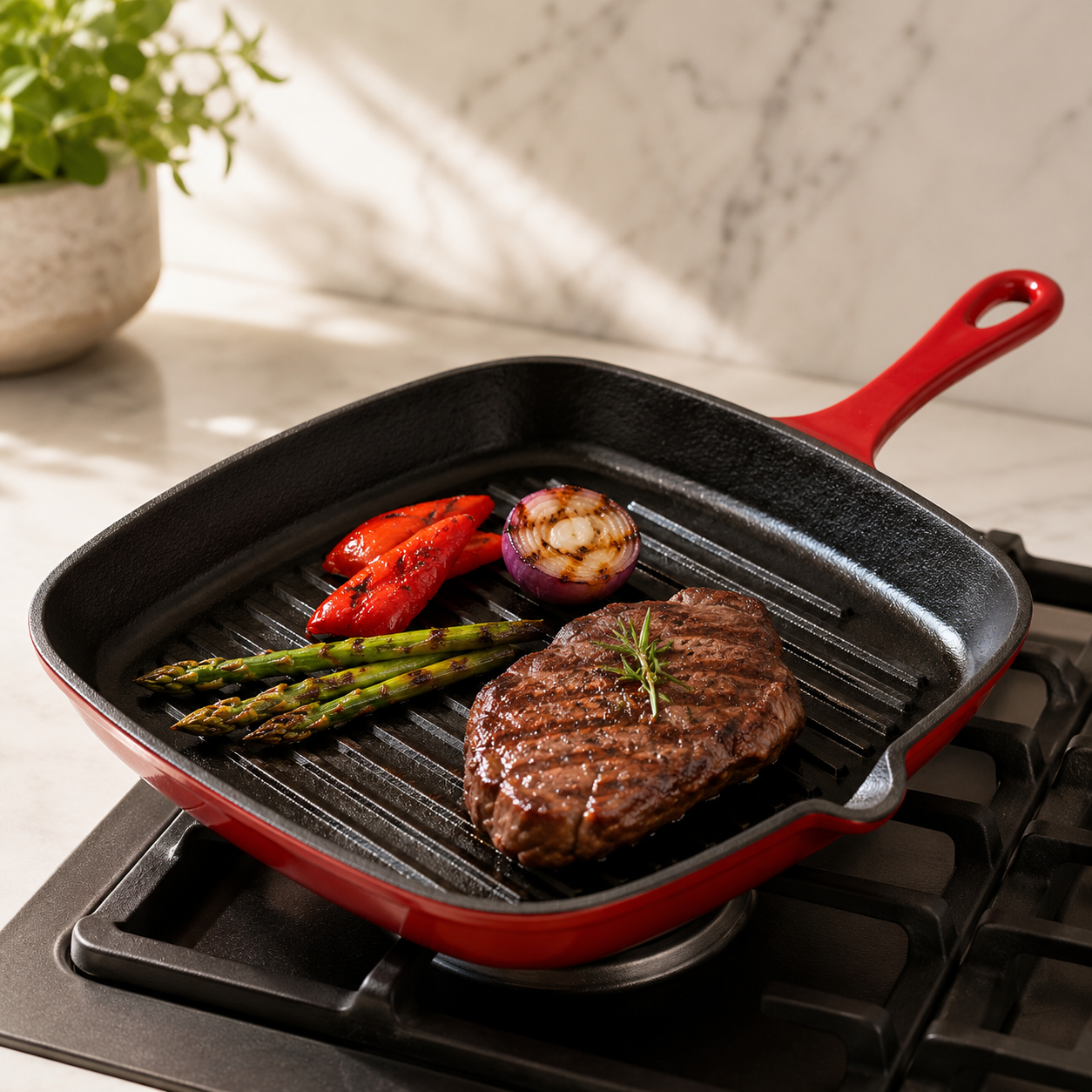 Cast Iron Steak Frying Pan 24cm