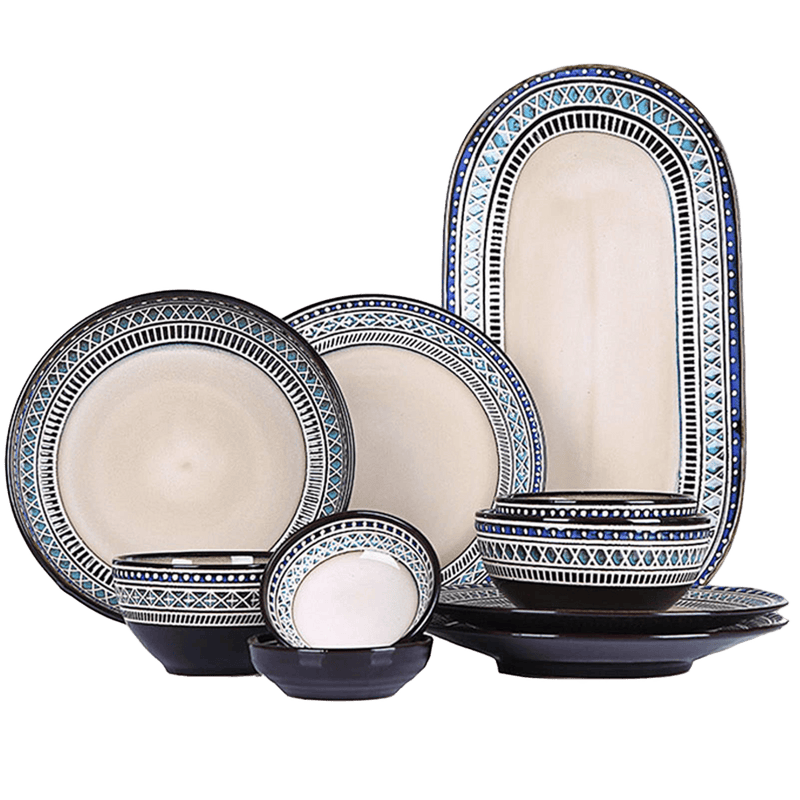 35-Piece Porcelain Dinnerware Set