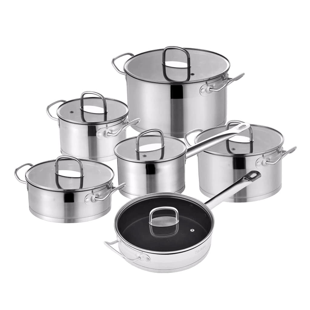 12-Piece Stainless Steel Cookware Set